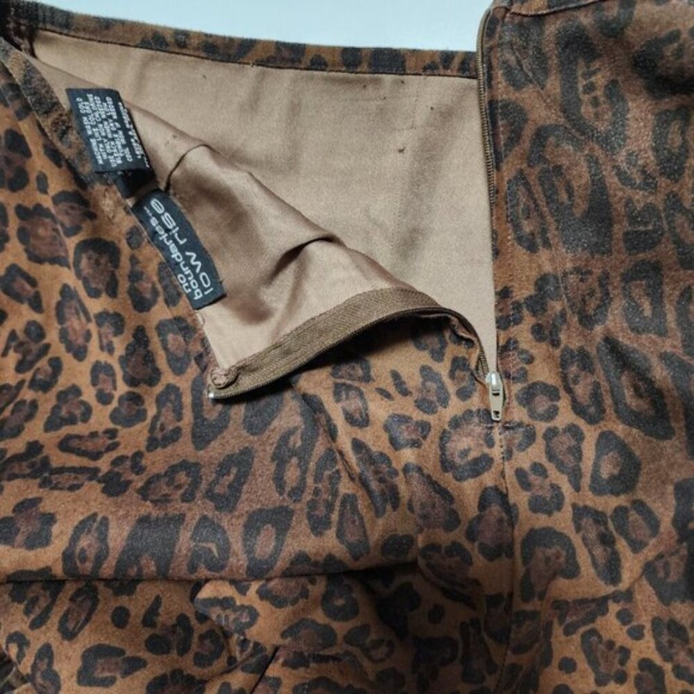 No Boundaries Leopard Print Stretch High Rise Boo… - image 5